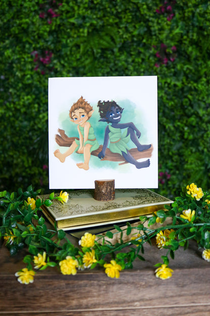 Gloss Art Print & Stump Base