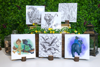 Gloss Art Print & Stump Base