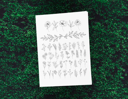 Foil Designs for Tracing - Digital Download Only